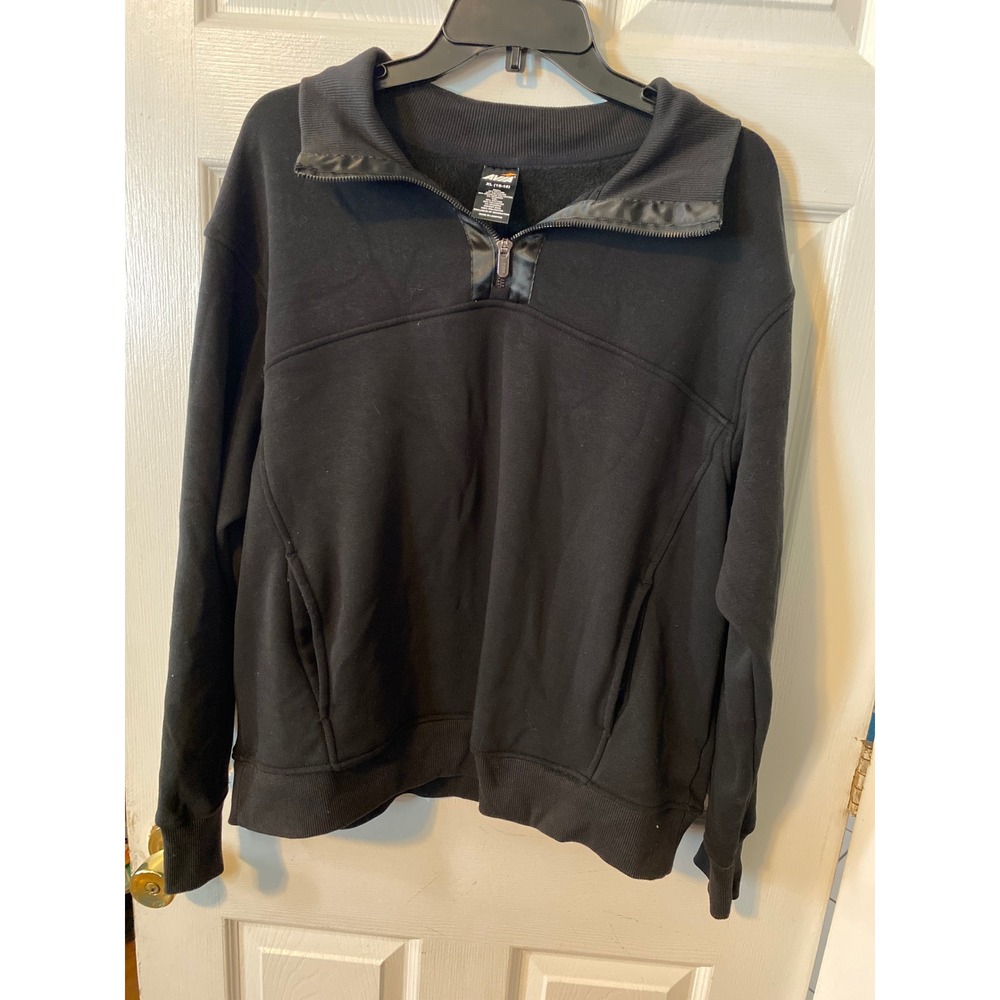 Avia Womens Black Quarter Zip Fleece Pullover Sweatshirt XL 16-18 Athleisure